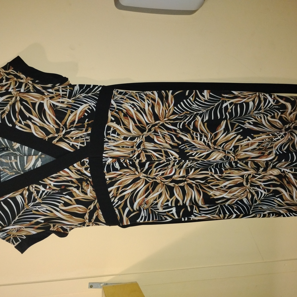 Tropical Leaf Print Dress